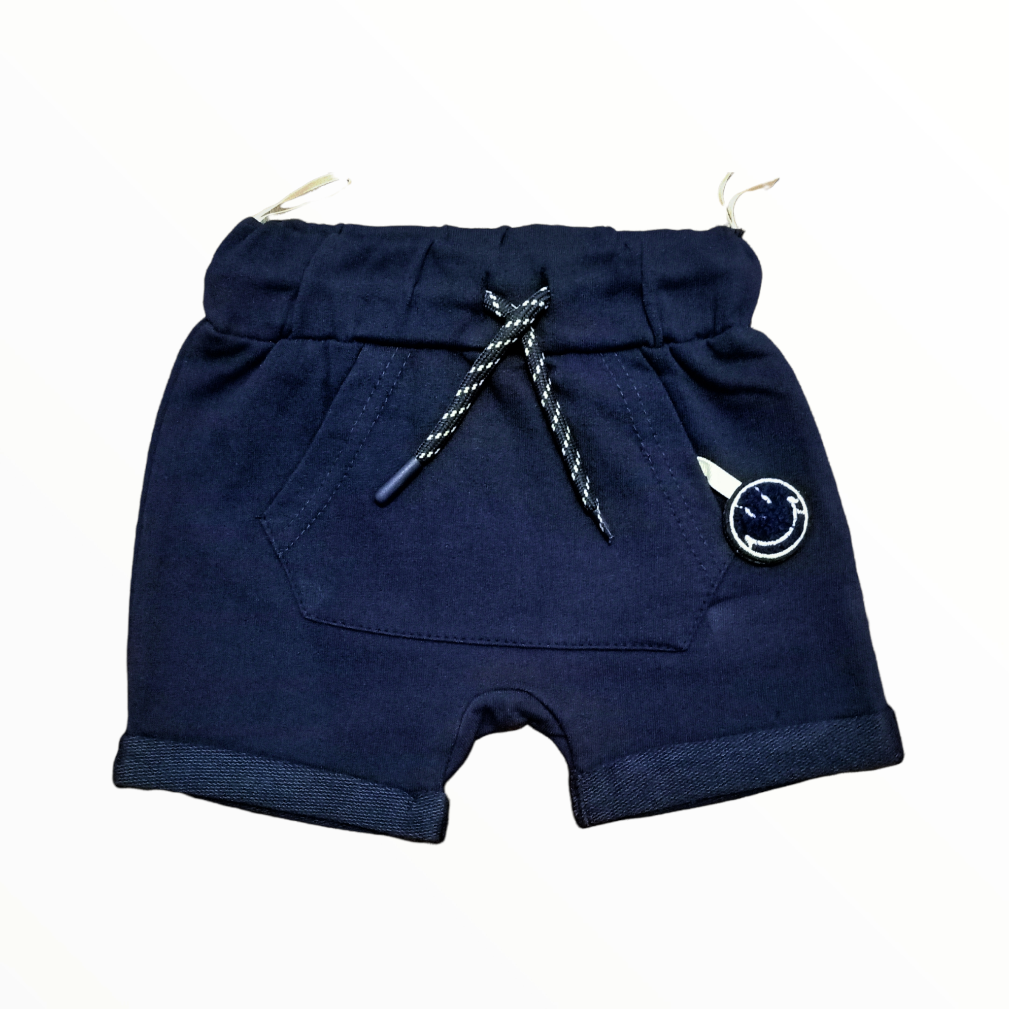 Navy Blue Smile Terry Cotton Short 8222