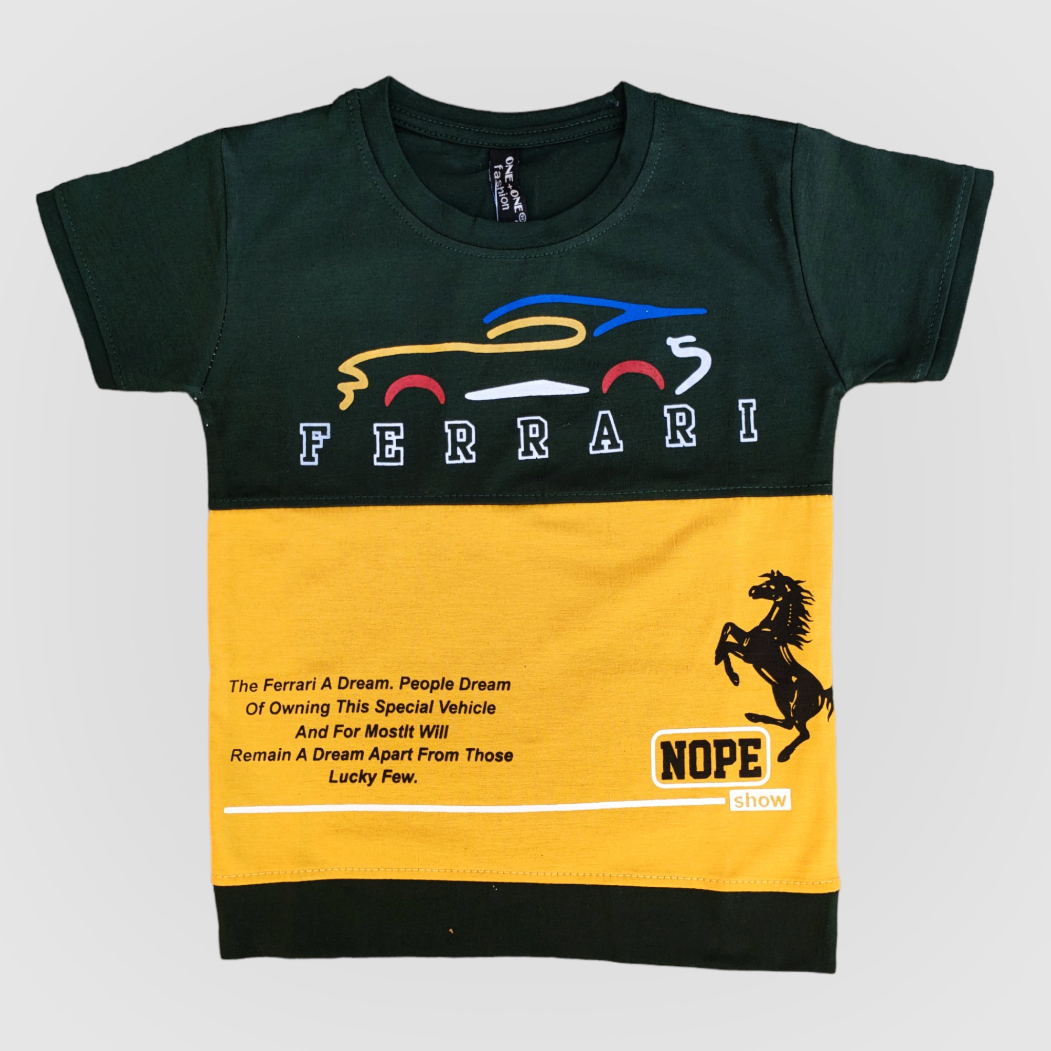 One + Nope Green Yellow T-Shirt 6258