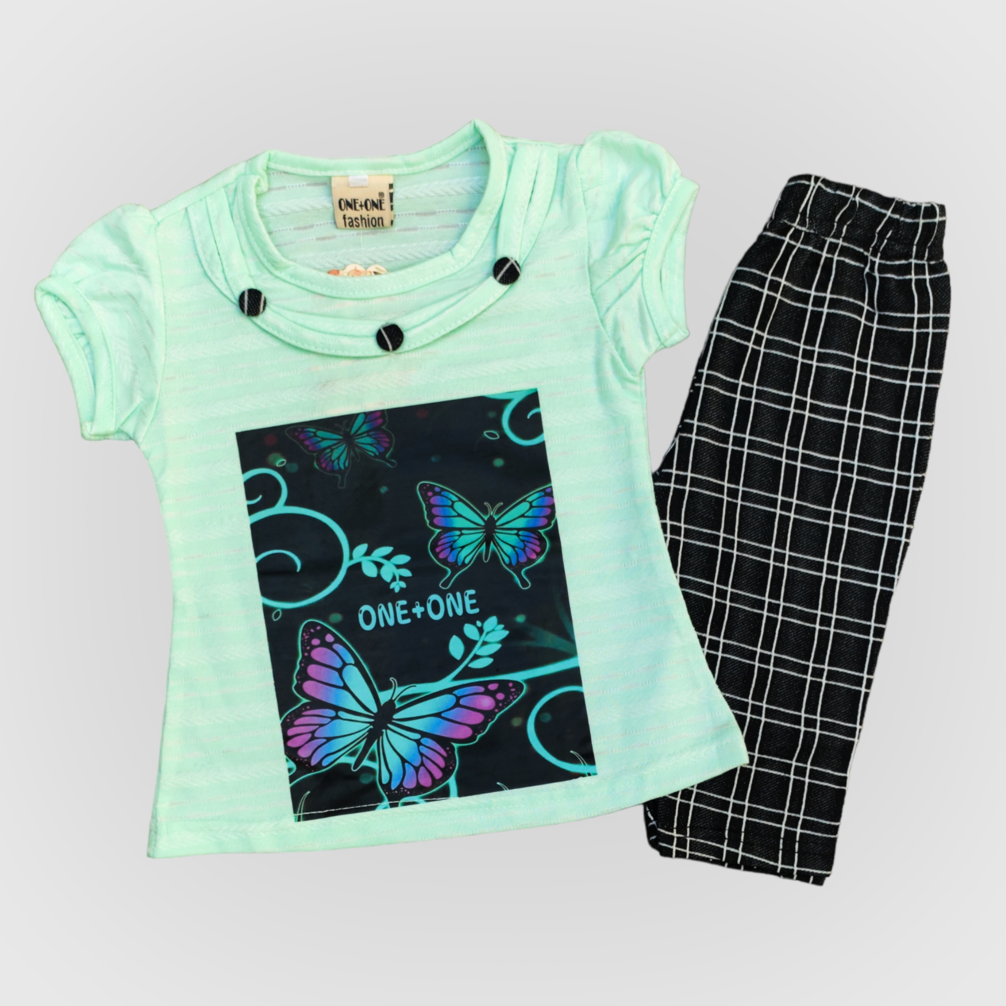 One + Butterfly GreenShirt & Trouser 5194