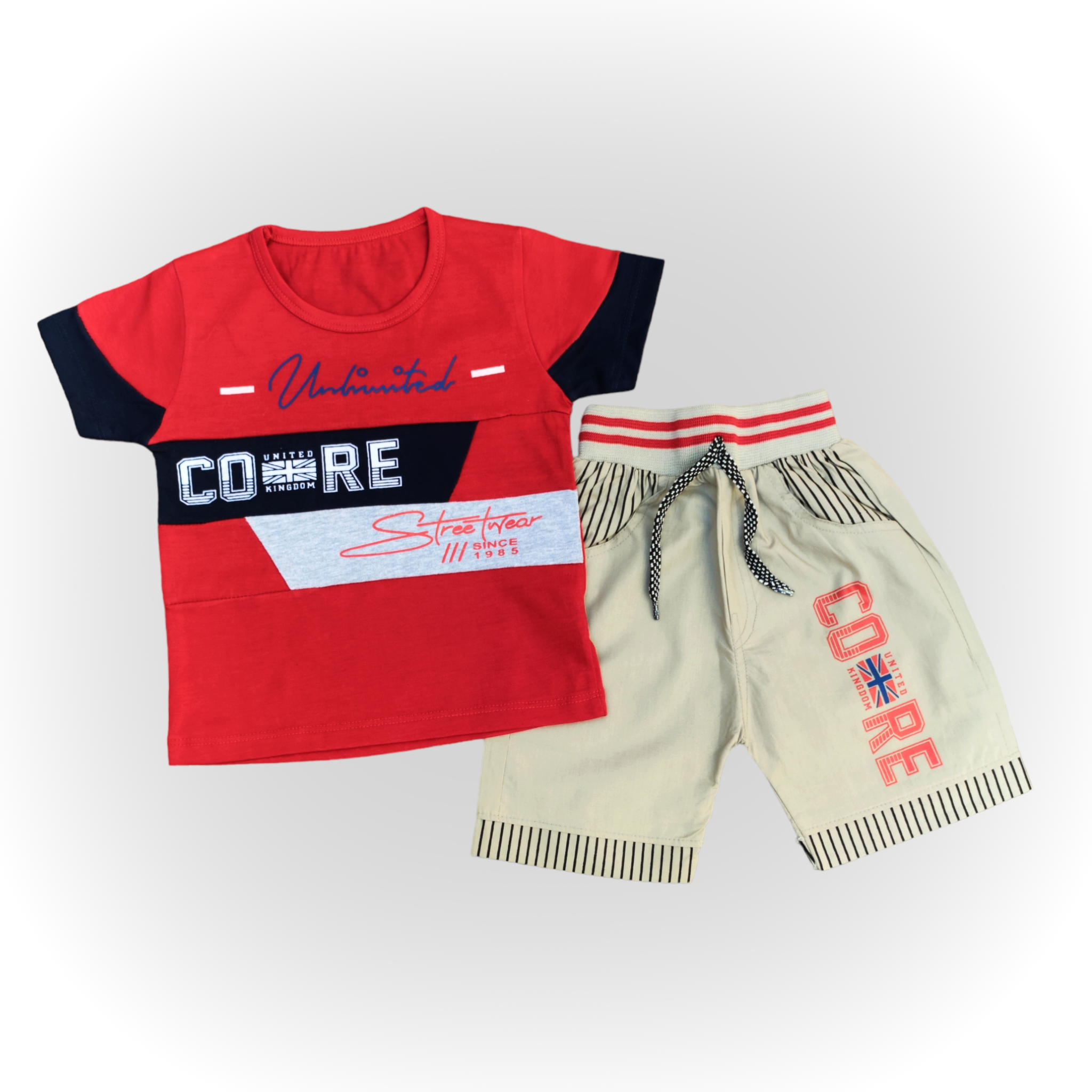 Core Red Shirt & Cotton Short 6221