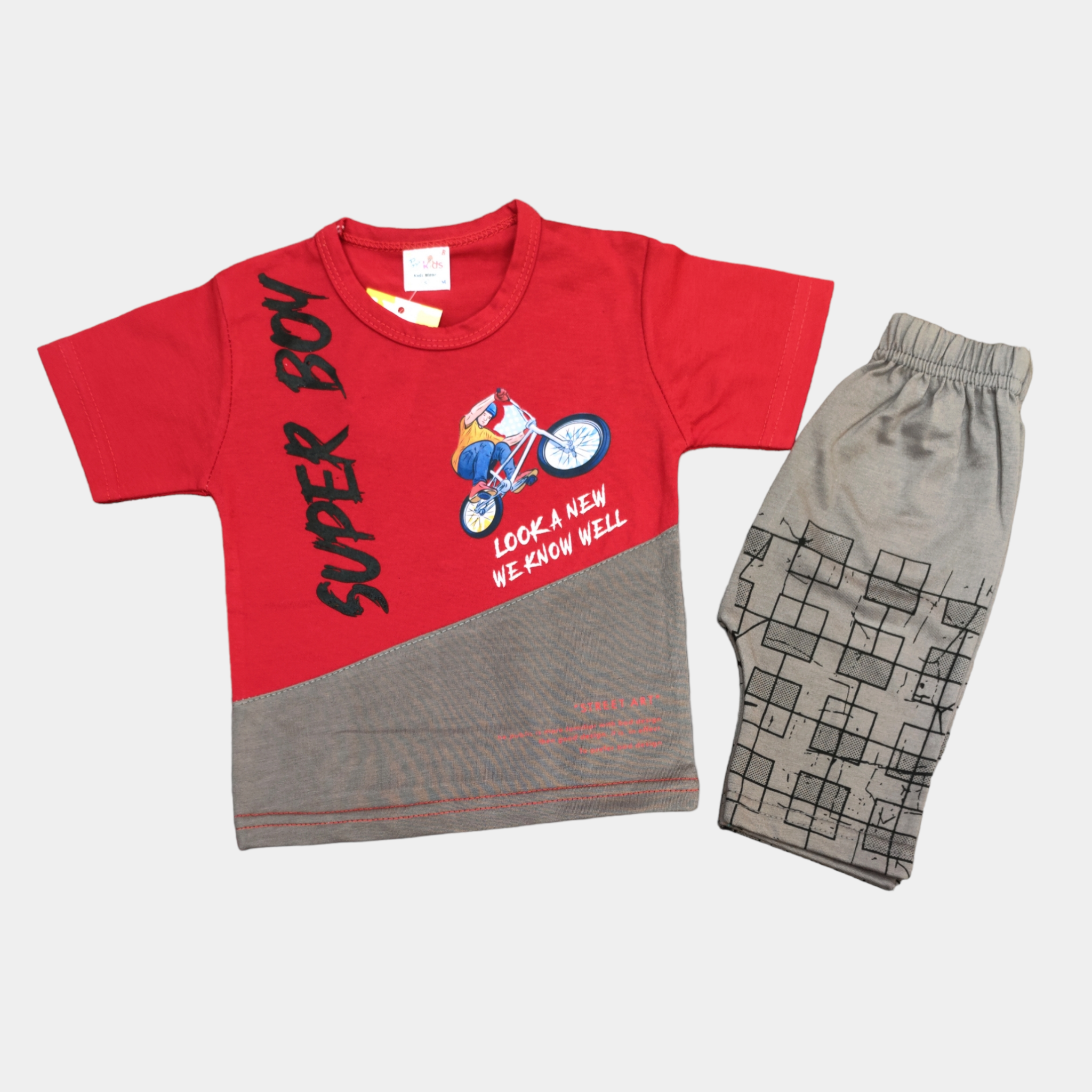 Super Boy Red Shirt & Short 6228