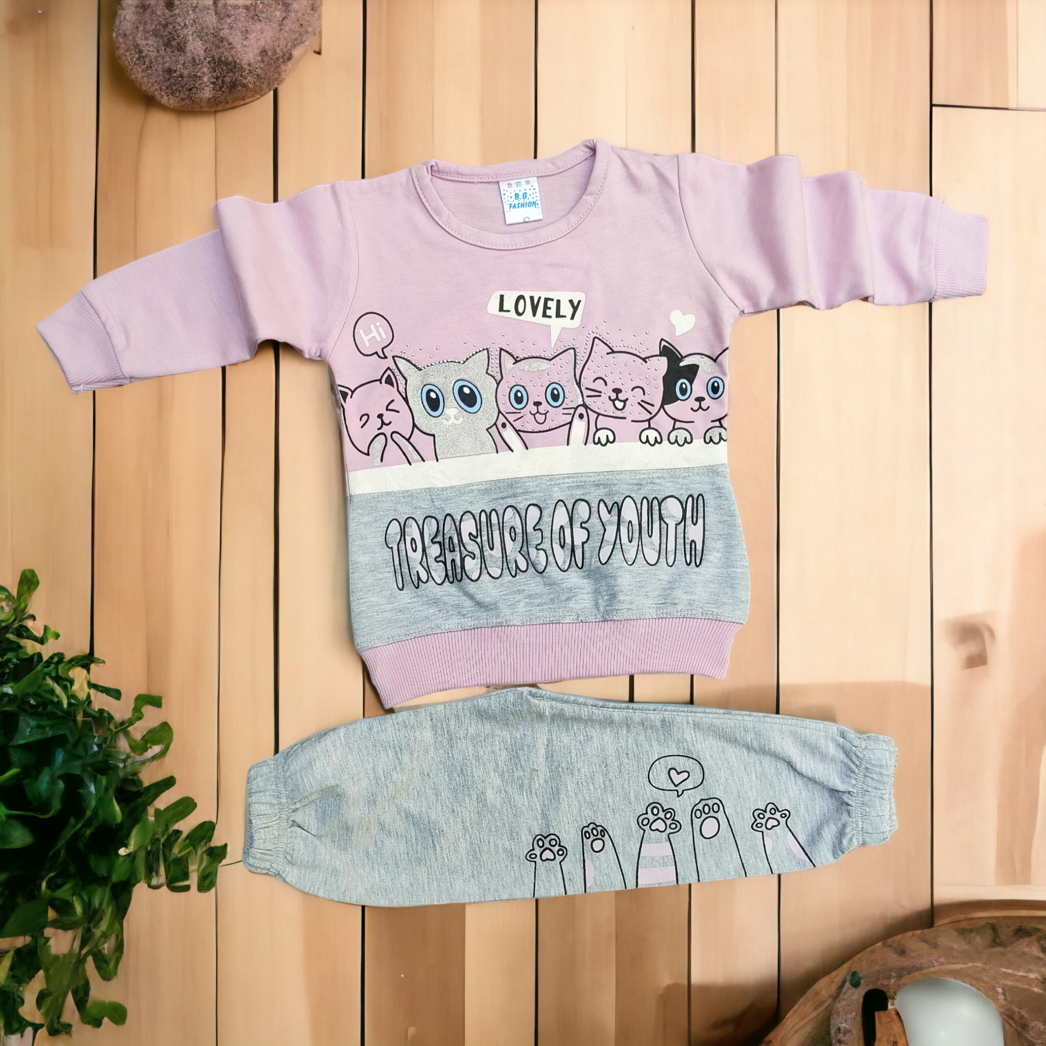 Lovely Purple Grey Winter Pair 2651