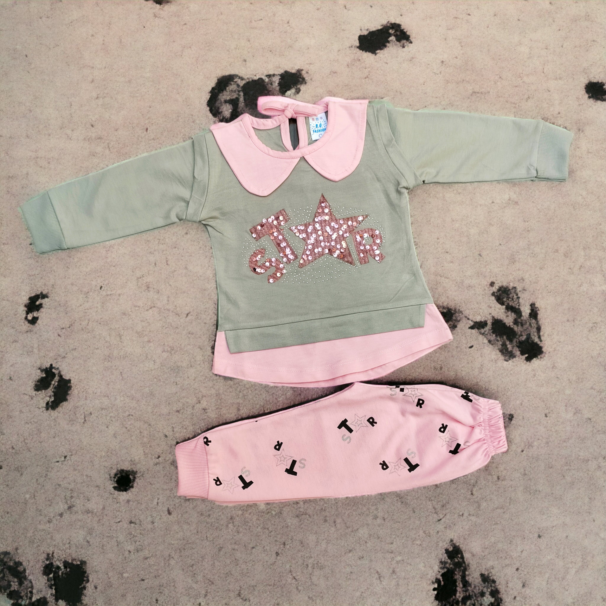 Star Grey Pink Winter Pair 2647