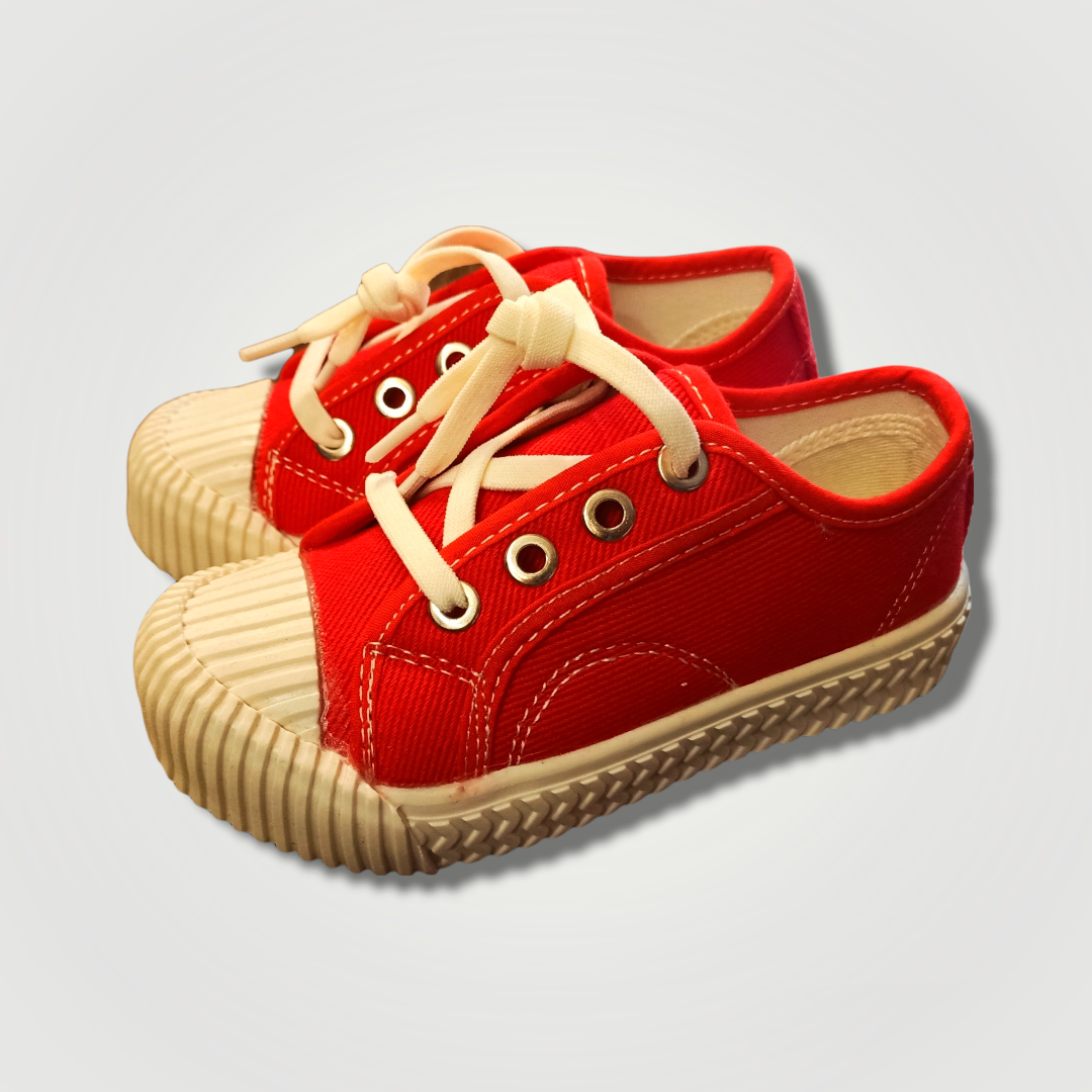Red Canvas Shoes 1046