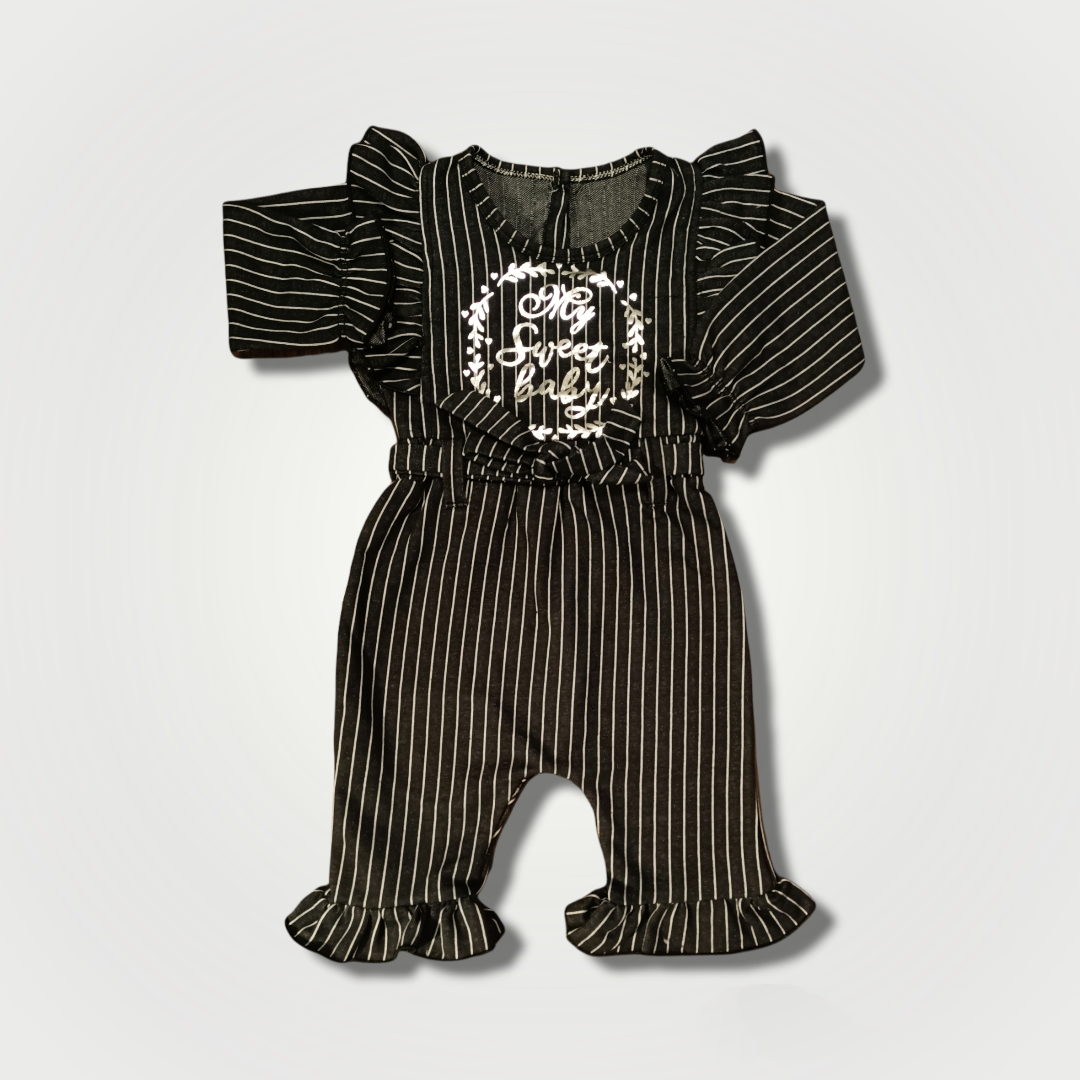 FCT Black White Lines Jumpsuit 5090