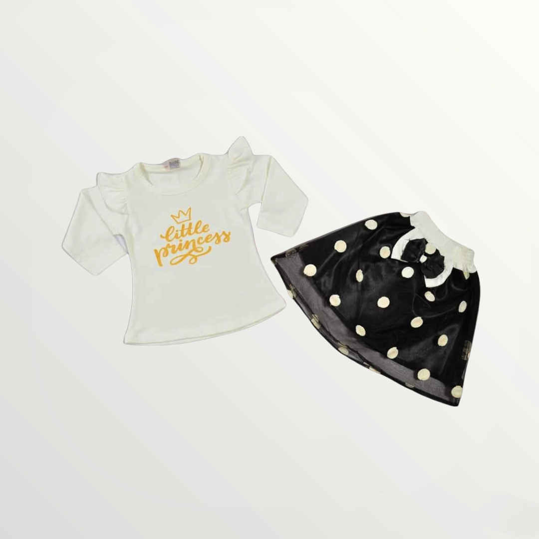TST White Little Princess Shirt & Black Skirts 5099