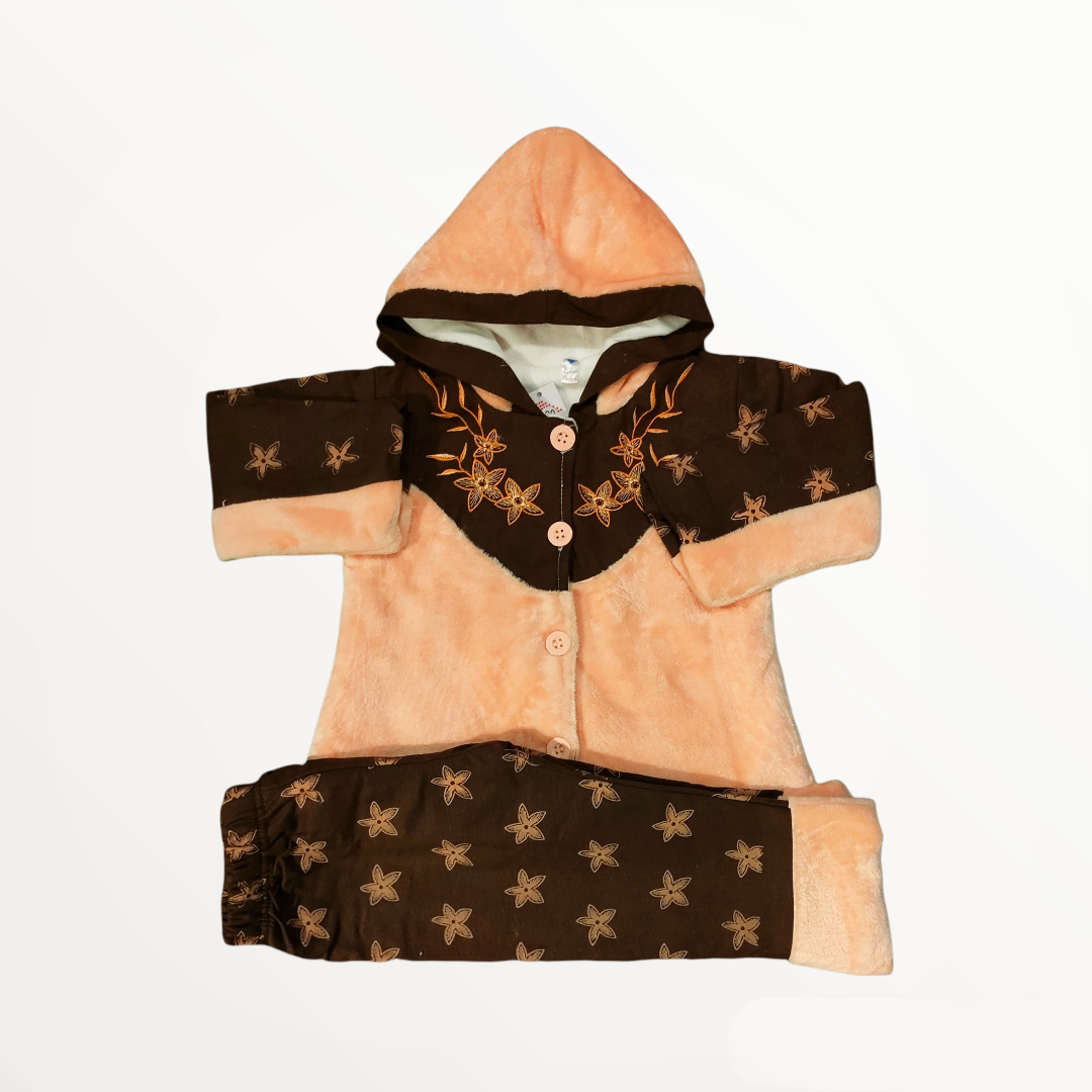 LH Velvet Peach Hood Brown Trouser Winter Pair 2610