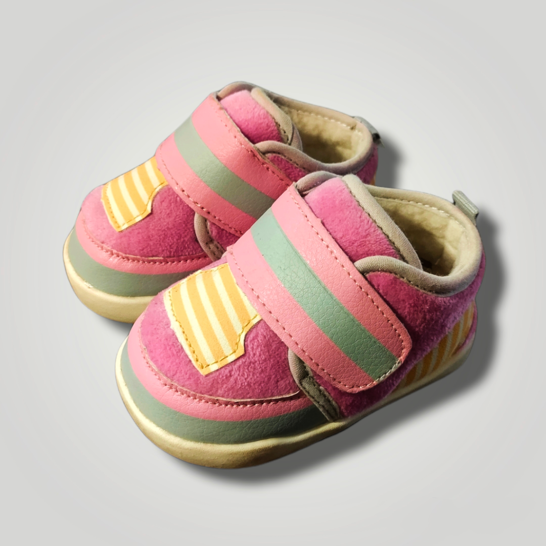 Pink Yellow Winter Shoes 1055