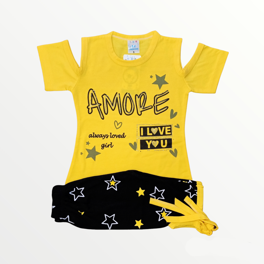 Amore Yellow Shirt Pair 5045