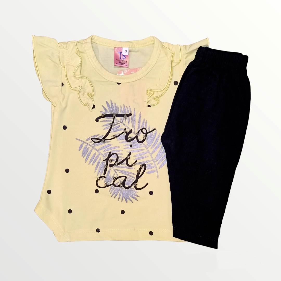 TS Tropical Lemon Shirt Black Trouser 5032