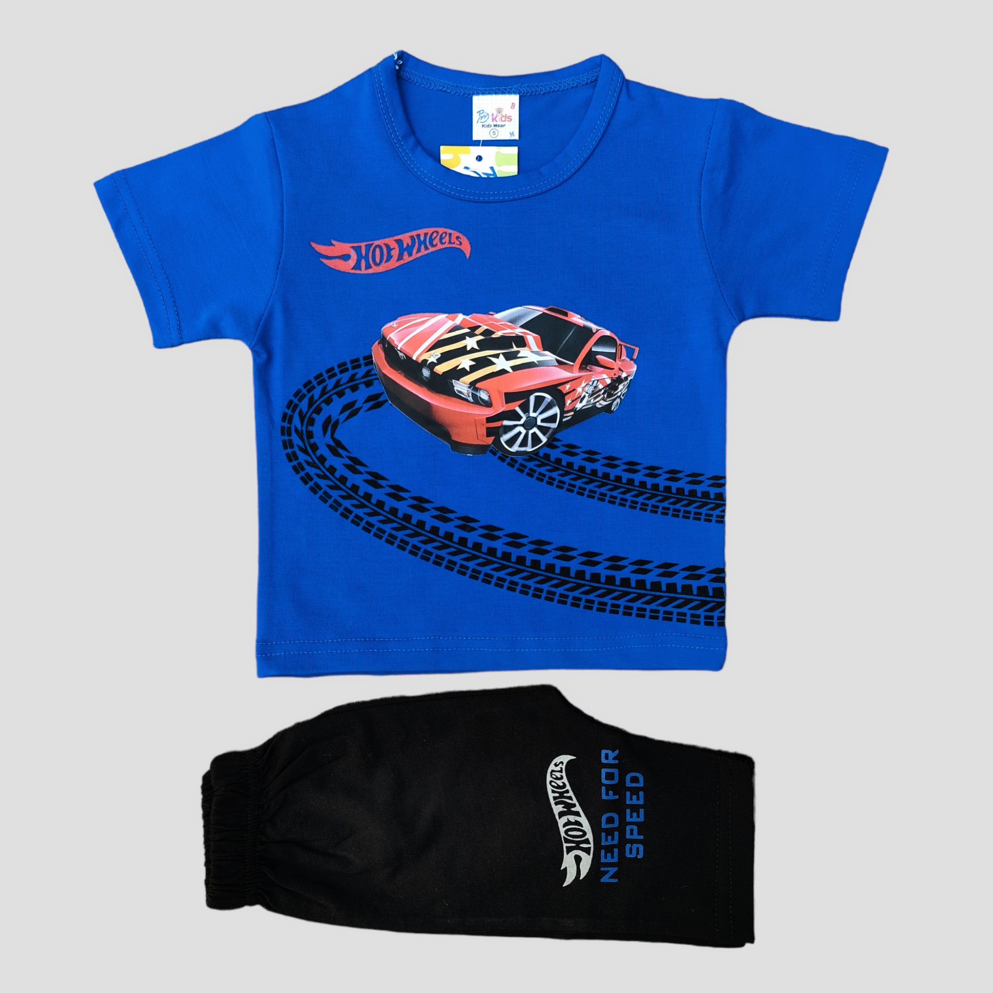 BM Car Blue Shirt & Short 6179