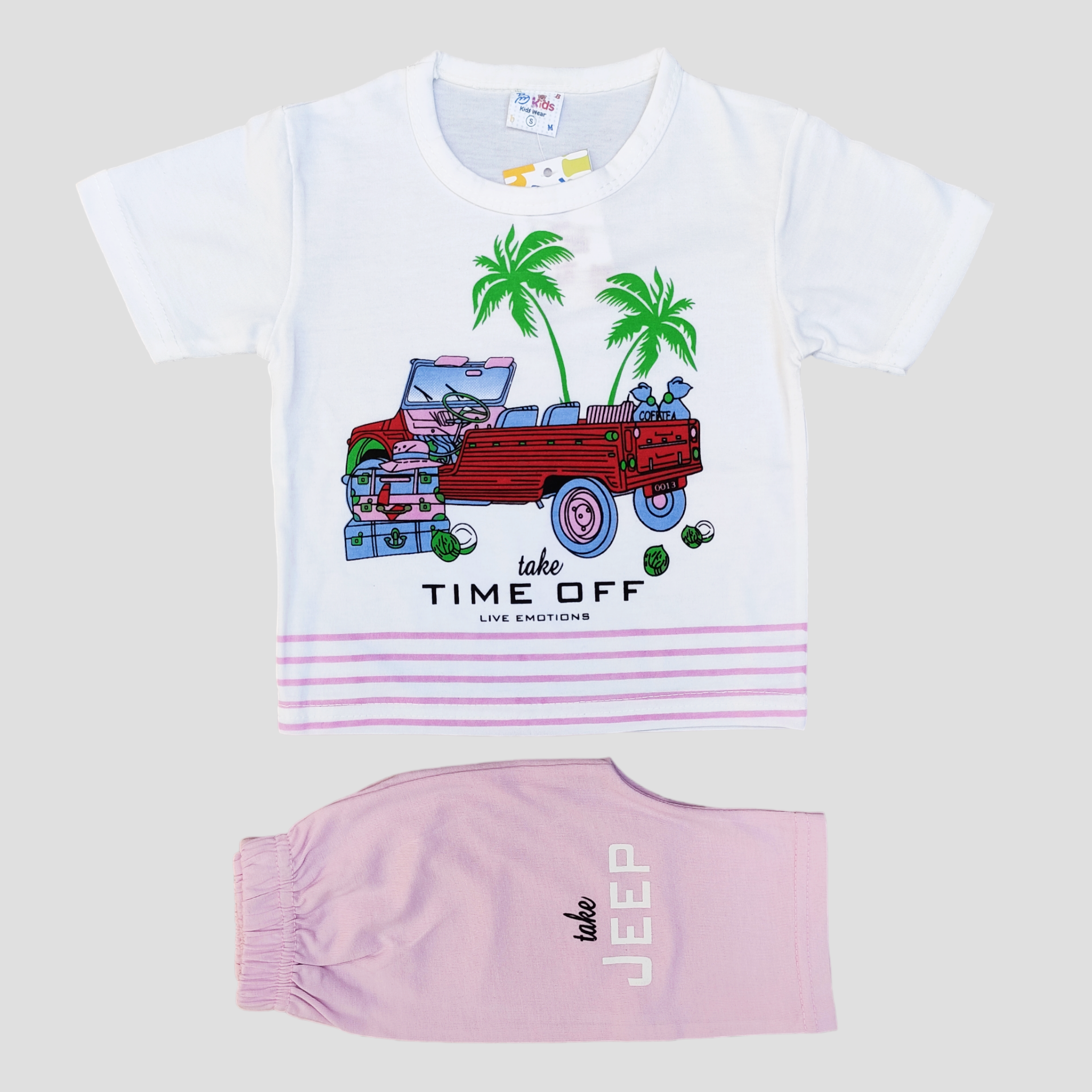 BM Jeep Purple White Shirt & Short 6192